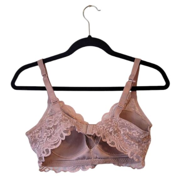 Bali Mauve Wireless Lace Braletter Size M - Picture 2 of 6